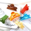 Summer Candy Color Claw Clip Women Girls Hair Clip Plastic Hair Claws Hair Clamps Hairpins Barrette Crab Hair Accessories Gifts - 01