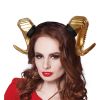 Halloween Horn Headband Dress Up Props Party Hair Accessories - Gold