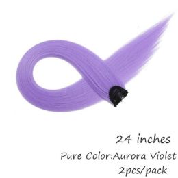 HAIRRO 53 Colored Clip-In One Piece For Ombre Hair Extensions Pure - #12 Aurora Violet