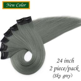 HAIRRO 53 Colored Clip-In One Piece For Ombre Hair Extensions Pure - #530 Sky grey