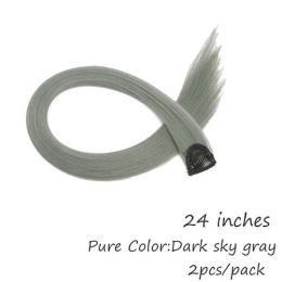 HAIRRO 53 Colored Clip-In One Piece For Ombre Hair Extensions Pure - #22 Dark sky gray