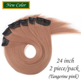 HAIRRO 53 Colored Clip-In One Piece For Ombre Hair Extensions Pure - #350 Tangerine pink