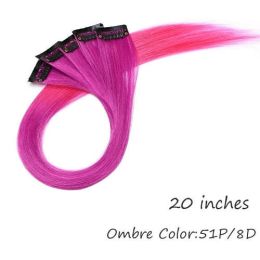 HAIRRO 53 Colored Clip-In One Piece For Ombre Hair Extensions Pure - T1B/27 51P-8D