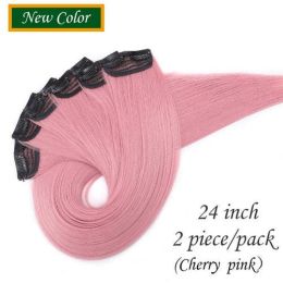 HAIRRO 53 Colored Clip-In One Piece For Ombre Hair Extensions Pure - #60 Cherry pink