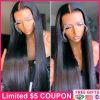 Transparent Lace Wigs Megalook Lace Front Human Hair Wigs For Women - 8INCHES-180%-#130 - #130