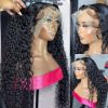 Rosabeauty 13x6 Deep Wave 30 40 Inch 13x4 Lace Front Human Hair Wig - 1B/27HL - 18inches