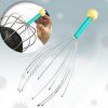 Body Head Massage Device Relaxation Octopus Scalp Massager Instrument Scratcher Relieves Tension Health Care Tools Random - Blue