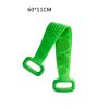 Silicone Back Scrubber Soft Loofah Bath Towel Bath Belt Body Exfoliating Massage For Shower Body Cleaning Bathroom Shower Strap - Green