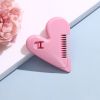 Heart Shape Hair Cutting Trimmer Barber Comb Bangs Hair Remover Home Mini Makeup Tools For Thinning Beauty Hair Cut Accessories - Pink