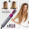 Hair Dryer 5 In 1 Electric Hair Comb Negative Ion Straightener Brush Blow Dryer Air Comb Curling Wand Detachable Brush Kit Home - B