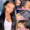 13x4 Straight Lace Front Human Hair Wig 13x6 Lace Frontal Wig Pre - #2 - 24INCHES-1.8