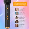 Electric Hair Straightener Brush Straightening Curler Brush Hot Comb 5 Temperature Adjustment 10S Fast Heating - US