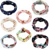 9 Pcs Headbands for Women Girls Wide Boho Knotted Yoga Headband - default