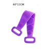 Silicone Back Scrubber Soft Loofah Bath Towel Bath Belt Body Exfoliating Massage For Shower Body Cleaning Bathroom Shower Strap - Purple