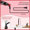 Hair Straightener Curling Iron 2 In 1 Twist Hair Straightener Ceramic Plate Hair Curler w/ Temperature Adjust LCD Display Glove - Black