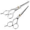 Professional Hair Cutting Scissors Set Hairdressing Salon Barber Shears Scissors - Silver