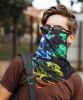 4PCS Face Neck Bandana with Ear Loops Balaclava Neck Gaiters Face Scarf for Sun Dust Wind Outdoor Motorcycle - default